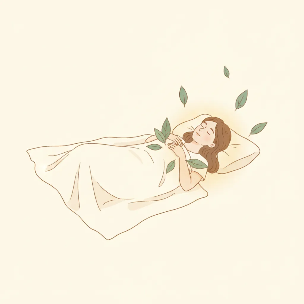 Illustration of a person resting peacefully